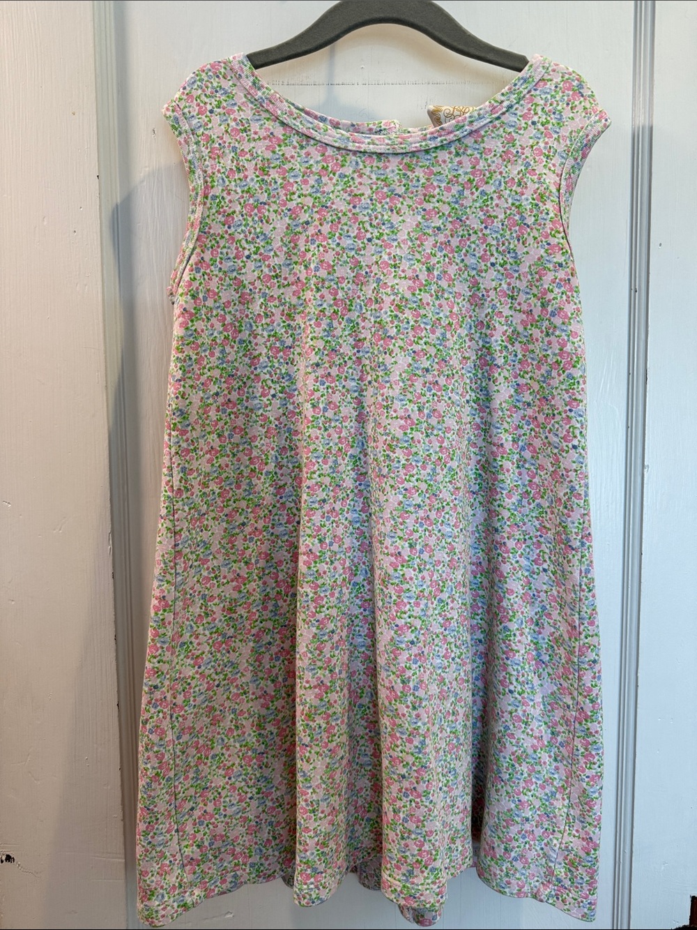 Kids Casual Floral Print Dress - Pink, Blue & Green